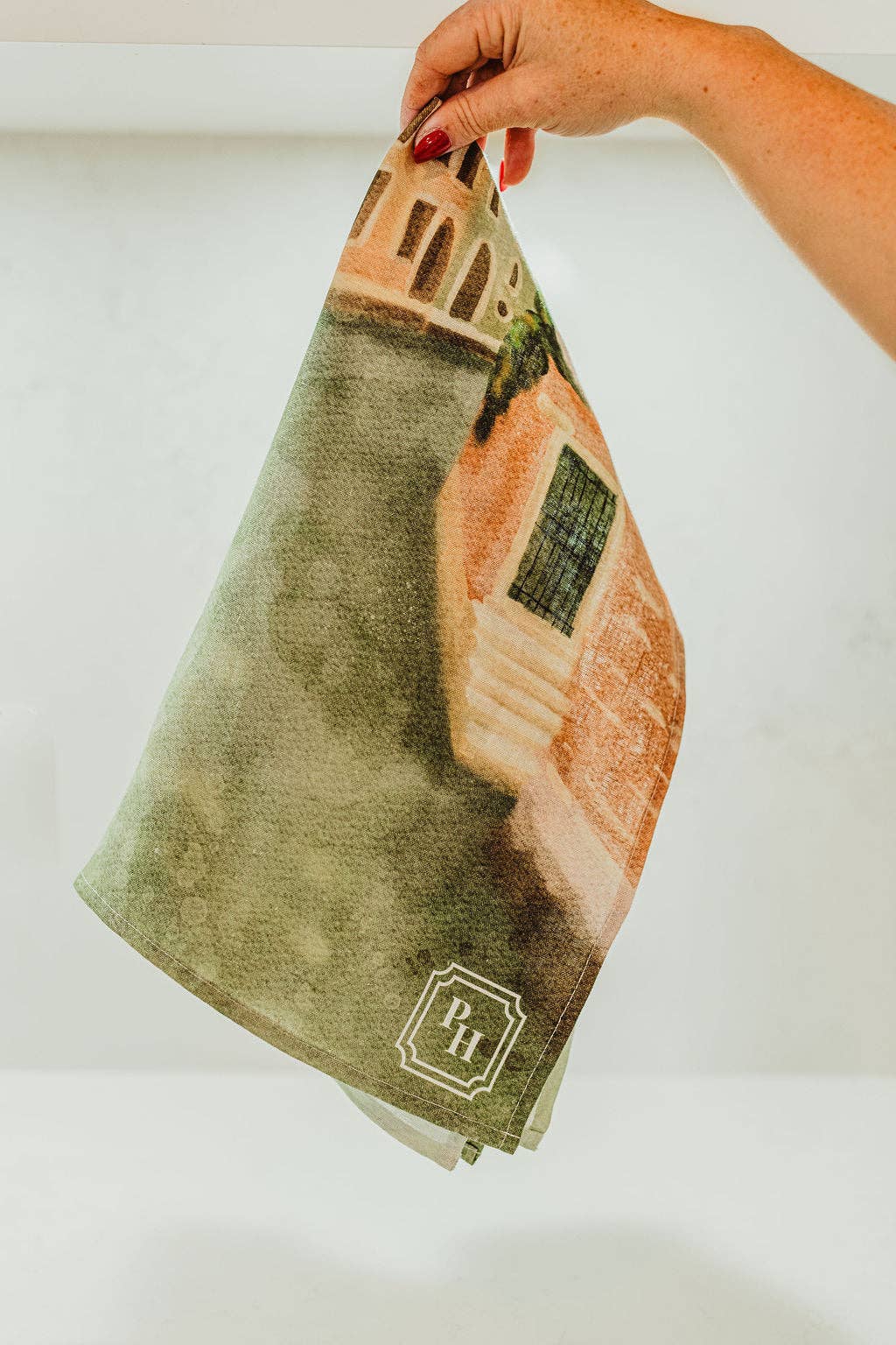Supper in Venice Linen Tea Towel