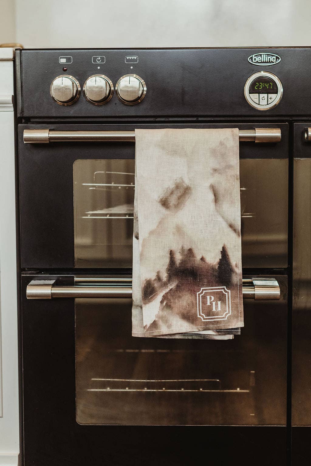 Misty Mountains Linen Tea Towel