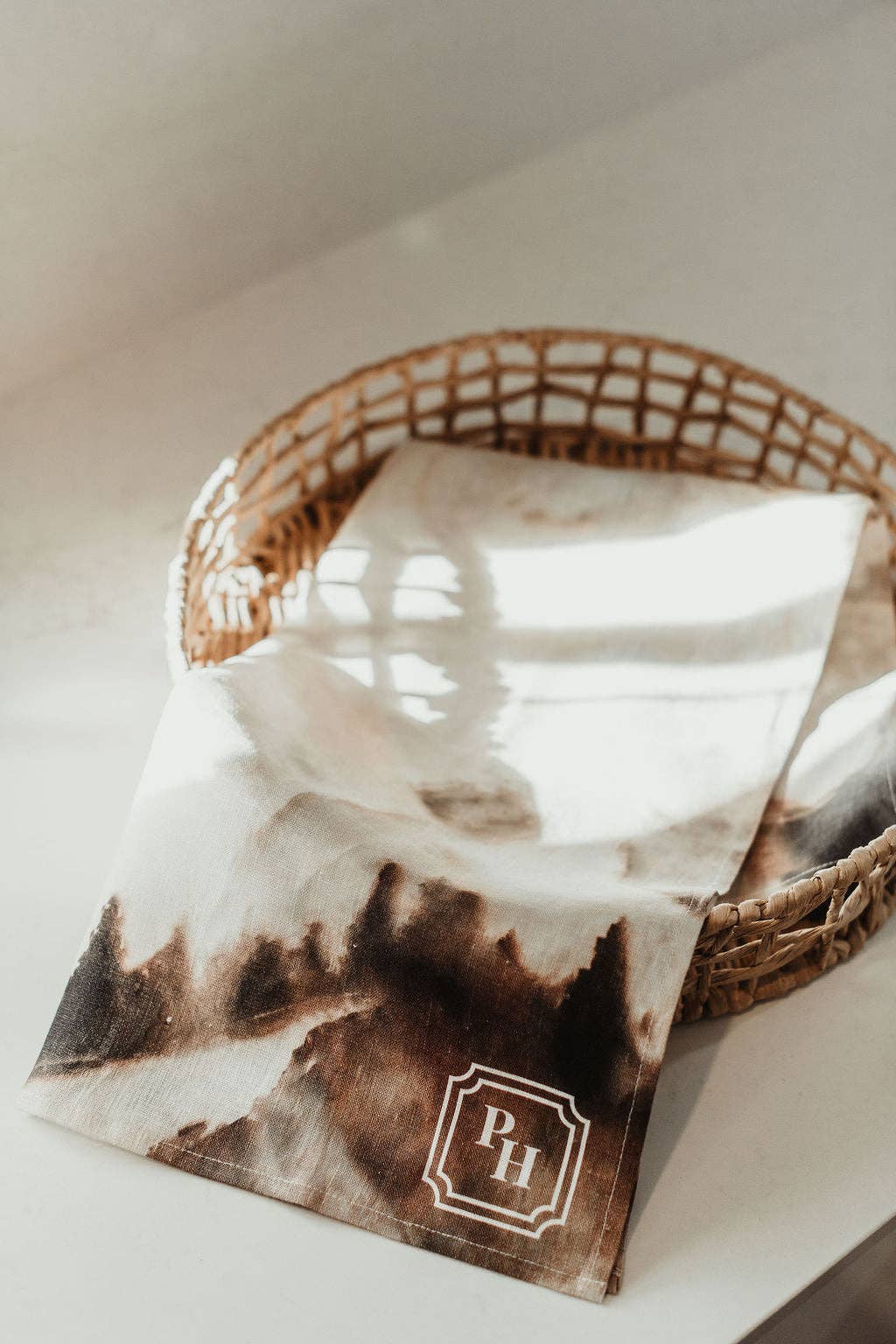 Misty Mountains Linen Tea Towel