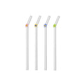 "Papillon" Little Flower Glass Straw Set x4