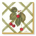 Manor Road Cherry Canvas Luncheon Napkins