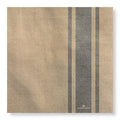 Manor Road Coffee Stripe Linen Luncheon Napkins