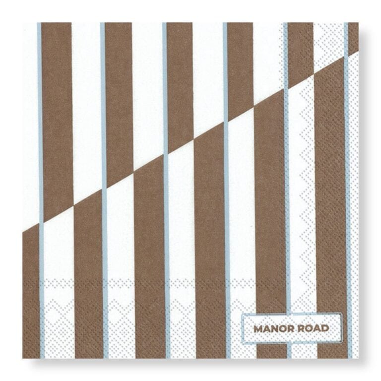 Manor Road Toffee Stripe Luncheon Napkins