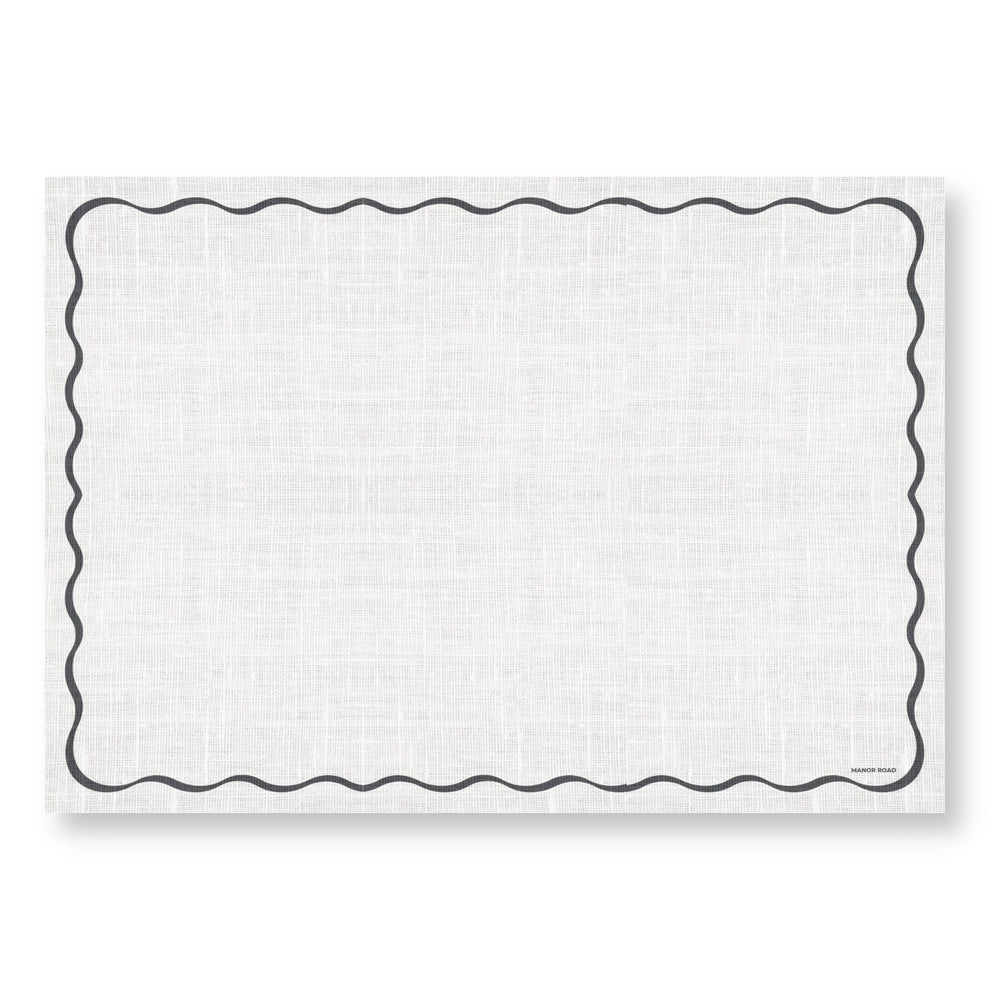 Linen Scallop Greaseproof Paper – A3 Size