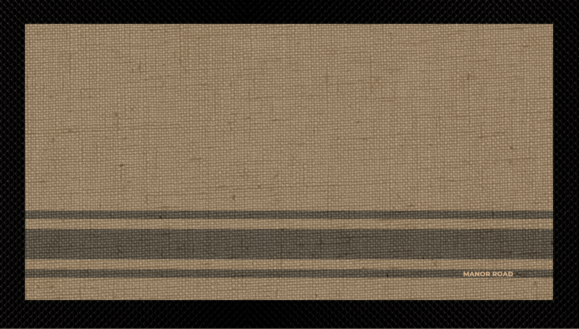 Manor Road Small Bar Mat - Coffee Stripe Linen