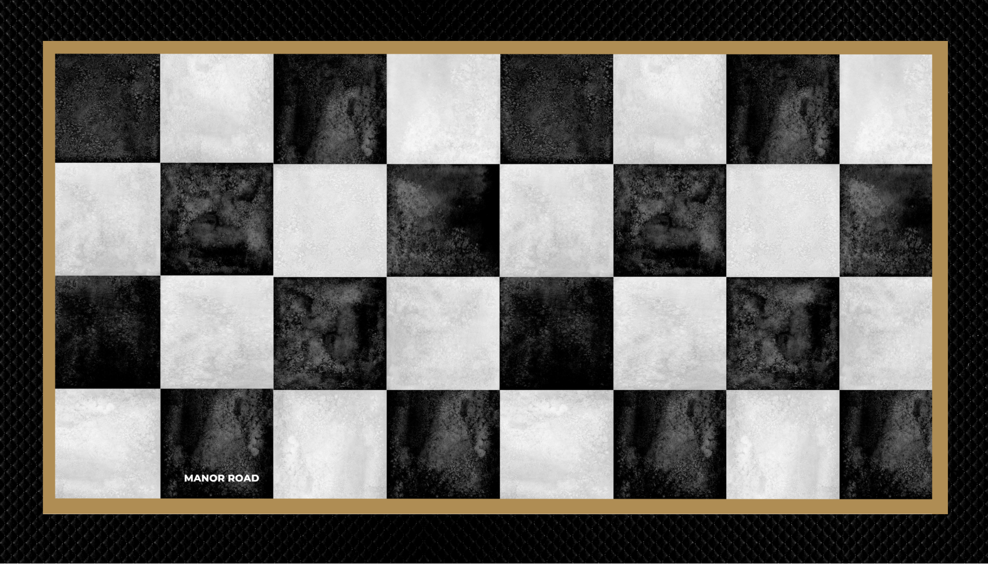 Manor Road Small Bar Mat - Marble Check
