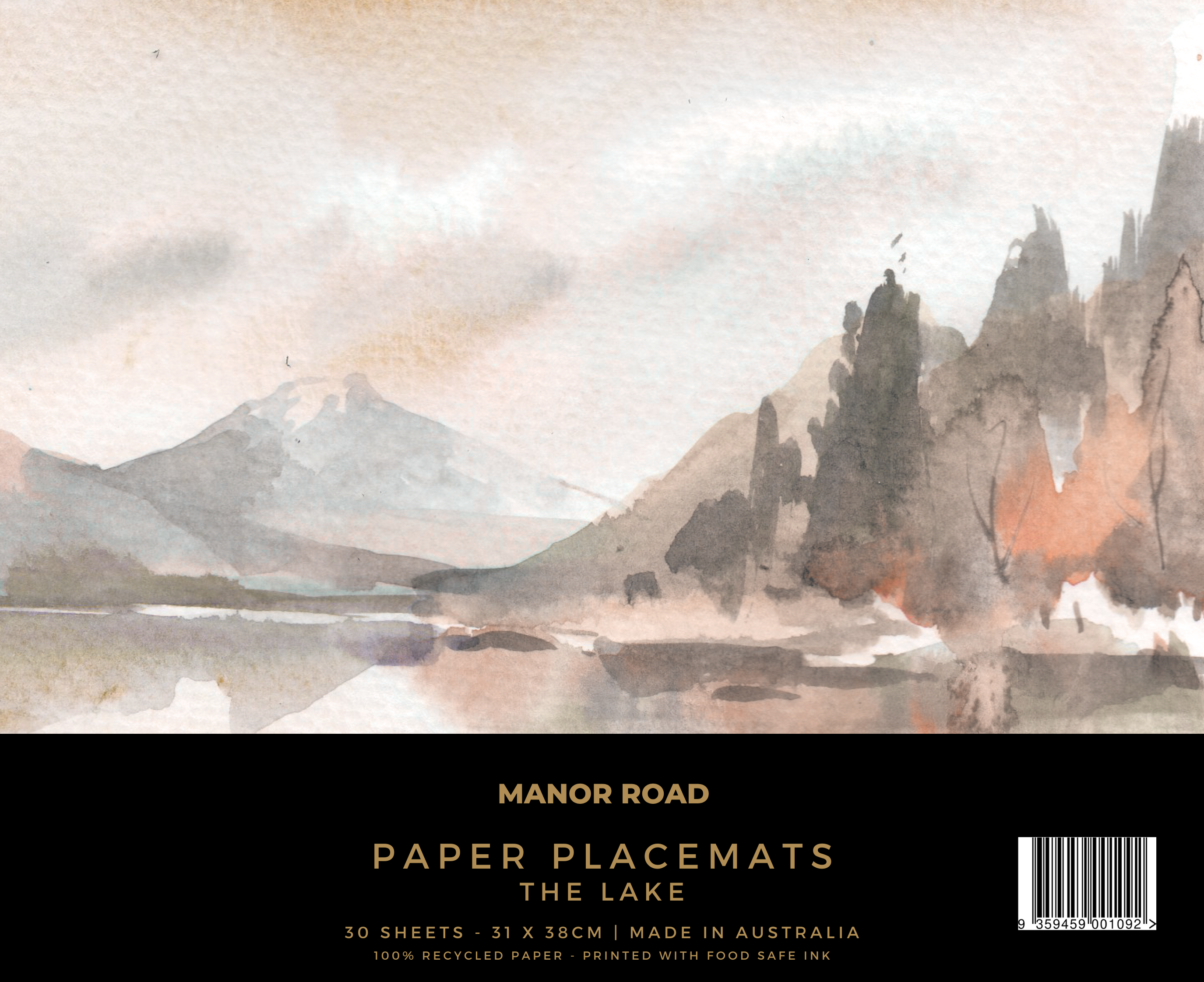 The Lake Paper Placemat Pad - 30 sheets
